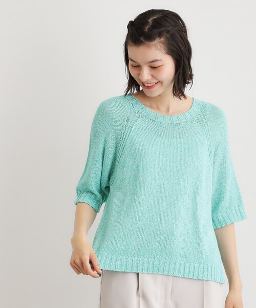 LAURA ASHLEY(ローラアシュレイ)の「◆【日本製/ワンマイルウエア】ギマブークレーヤーン プルオーバー(Tシャツ/カットソー・レディース・ダークグリーン/ブルー・38)」の12枚目の写真