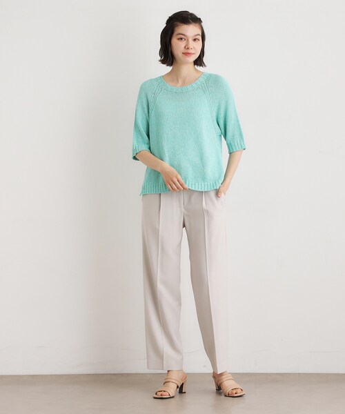 LAURA ASHLEY(ローラアシュレイ)の「◆【日本製/ワンマイルウエア】ギマブークレーヤーン プルオーバー(Tシャツ/カットソー・レディース・ダークグリーン/ブルー・38)」の11枚目の写真