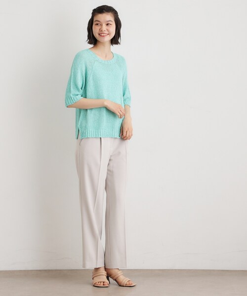 LAURA ASHLEY(ローラアシュレイ)の「◆【日本製/ワンマイルウエア】ギマブークレーヤーン プルオーバー(Tシャツ/カットソー・レディース・ダークグリーン/ブルー・38)」の10枚目の写真
