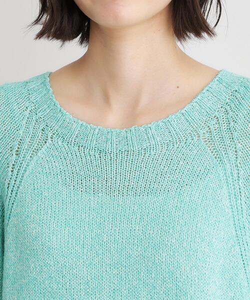 LAURA ASHLEY(ローラアシュレイ)の「◆【日本製/ワンマイルウエア】ギマブークレーヤーン プルオーバー(Tシャツ/カットソー・レディース・ダークグリーン/ブルー・38)」の5枚目の写真
