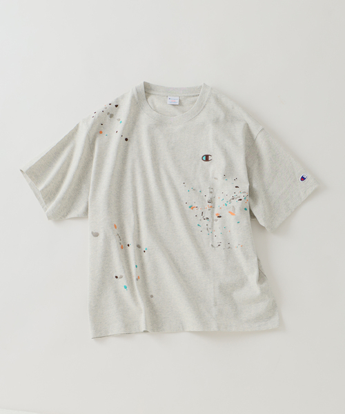 CHAMPION / チャンピオン 別注 刺繍スプラッシュ Tシャツ（Tシャツ