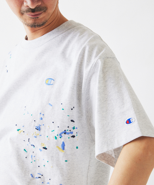 CHAMPION / チャンピオン 別注 刺繍スプラッシュ Tシャツ 【公式通販】