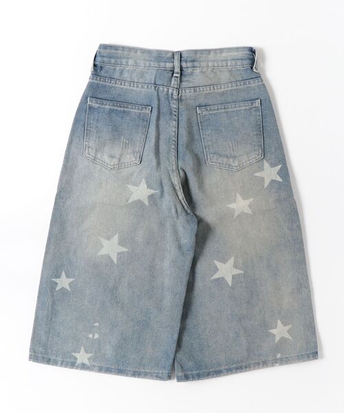 FREE STYLISTS（フリー スタイリスト）の「星柄7分丈デニムパンツ（デニムパンツ・レディース・ブルー・L/S/M/XS/XL/3XL/4XL/2XL）」の2枚目の写真