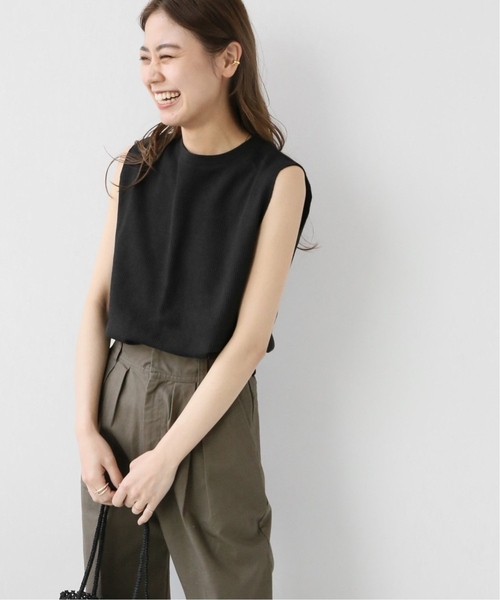JOURNAL STANDARD relume(ジャーナルスタンダード レリューム)の「《追加 / 新色》TCワッフルノースリーブ(Tシャツ/カットソー・レディース・ブラック/ブラウン/ホワイト/ライトグレー・FREE)」の10枚目の写真