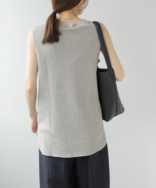 JOURNAL STANDARD relume(ジャーナルスタンダード レリューム)の「《追加 / 新色》TCワッフルノースリーブ(Tシャツ/カットソー・レディース・ブラック/ブラウン/ホワイト/ライトグレー・FREE)」の19枚目の写真