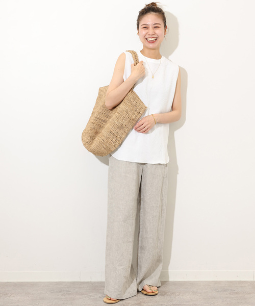 JOURNAL STANDARD relume(ジャーナルスタンダード レリューム)の「《追加 / 新色》TCワッフルノースリーブ(Tシャツ/カットソー・レディース・ブラック/ブラウン/ホワイト/ライトグレー・FREE)」の20枚目の写真