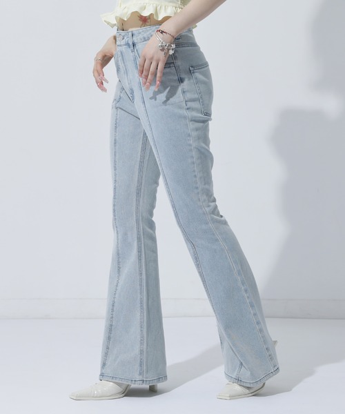 ANAP(アナップ)の「センタープレス フレアデニムパンツ(その他パンツ・レディース・インディゴブルー/クリア/ブルー・S/M)」の16枚目の写真