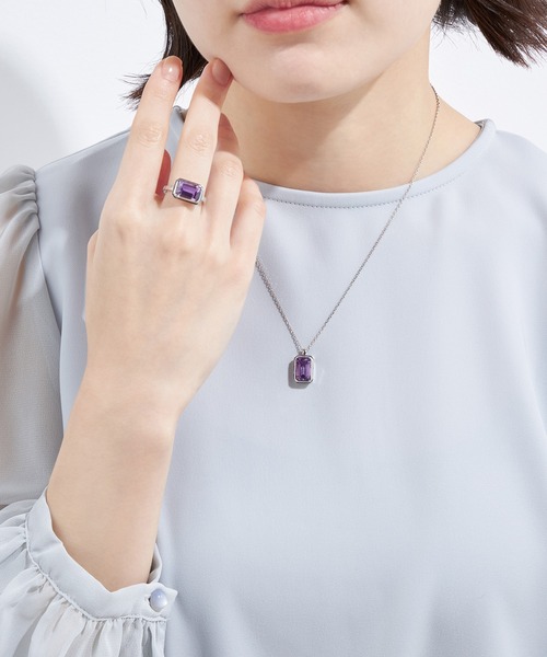 festaria bijou SOPHIA(フェスタリアビジュソフィア)の「SV925 ライトアメシスト リング(リング・レディース・シルバー・9号/13号/11号)」の4枚目の写真