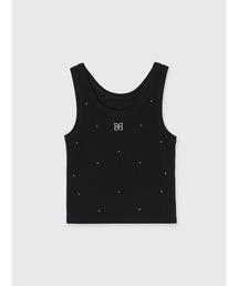 最安値❣️eimy istore♡リングファスナータンクトップ ビジュータンクトップス