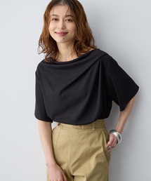 【anyfee/大きいサイズ】ドレープリブTシャツ