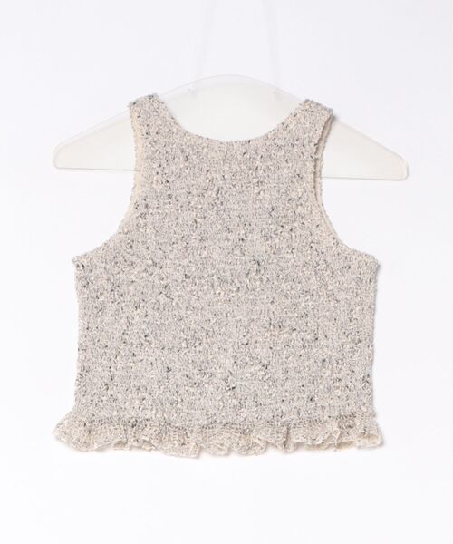 CLANE(クラネ)の「CLANE/クラネ/GATHER NO SLEEVE TOPS(ベスト・レディース・ブラック/アイボリー・1)」の3枚目の写真