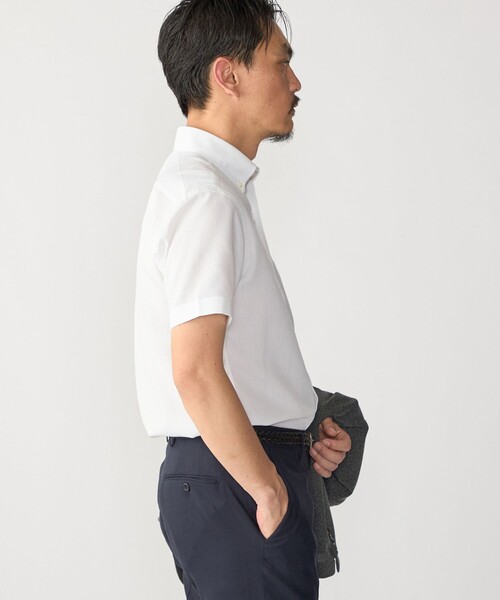 SHIPS(シップス)の「SHIPS:〈接触冷感〉ICE COTTON ワッフル ボタンダウン 半袖 シャツ(ビジネスシャツ・メンズ・ライトブルー/ホワイト/ピンク・SMALL/MEDIUM/LARGE/X-LARGE)」の5枚目の写真