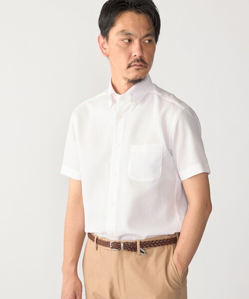 SHIPS(シップス)の「SHIPS:〈接触冷感〉ICE COTTON ワッフル ボタンダウン 半袖 シャツ(ビジネスシャツ・メンズ・ライトブルー/ホワイト/ピンク・SMALL/MEDIUM/LARGE/X-LARGE)」の8枚目の写真