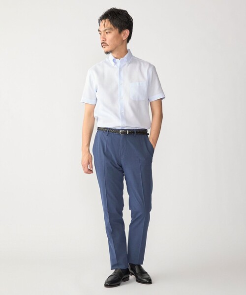 SHIPS(シップス)の「SHIPS:〈接触冷感〉ICE COTTON ワッフル ボタンダウン 半袖 シャツ(ビジネスシャツ・メンズ・ライトブルー/ホワイト/ピンク・SMALL/MEDIUM/LARGE/X-LARGE)」の11枚目の写真