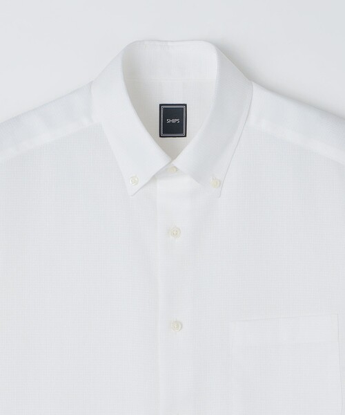 SHIPS(シップス)の「SHIPS:〈接触冷感〉ICE COTTON ワッフル ボタンダウン 半袖 シャツ(ビジネスシャツ・メンズ・ライトブルー/ホワイト/ピンク・SMALL/MEDIUM/LARGE/X-LARGE)」の14枚目の写真