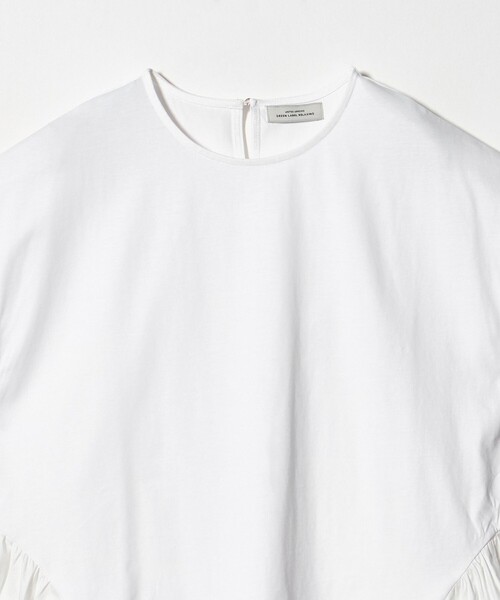 green label relaxing(グリーンレーベルリラクシング)の「エアリー ボリューム カットソー 接触冷感(Tシャツ/カットソー・レディース・オフホワイト/ブラック/ダークブラウン・FREE)」の22枚目の写真