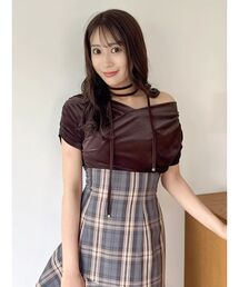 dazzlin | シアーベロアドレープトップス(Tシャツ/カットソー)