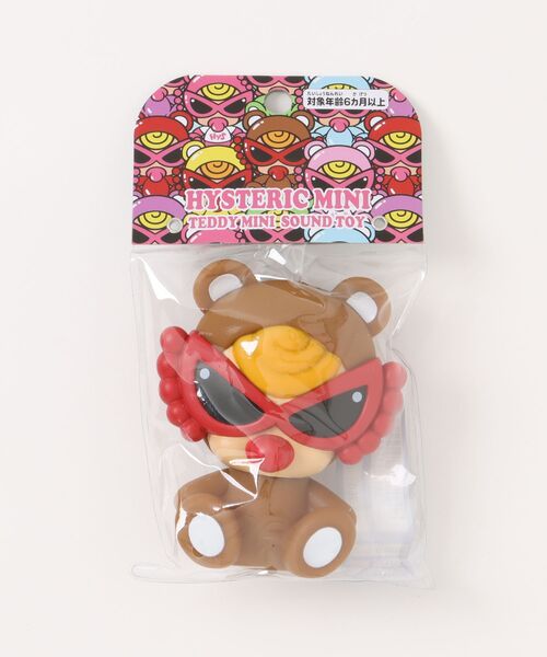 HYSTERIC MINI(ヒステリックミニ)の「TEDDY MINI SOUND TOY ぺちゃMINI(その他ベビー用品・キッズ・ピンク/ブラウン・FREE)」の1枚目の写真