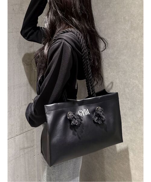 GYDA(ジェイダ)の「GYDAロープMフェイクレザートートBAG(トートバッグ・レディース・ブラック・FREE)」の6枚目の写真