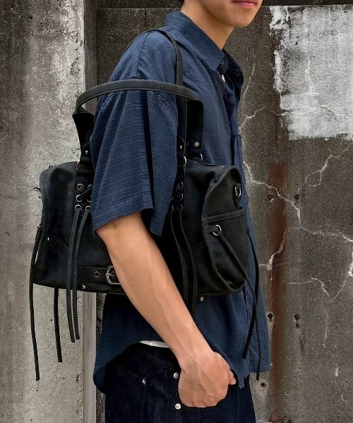Chikashitsu +(チカシツプラス)の「【Chikashitsu +】carrot check half sleeve shirt (2color) / 【チカシツプラス】オーバーサイズキャロットチェック半袖シャツ(シャツ/ブラウス・メンズ・ブラック/ネイビー・ONE SIZE)」の12枚目の写真