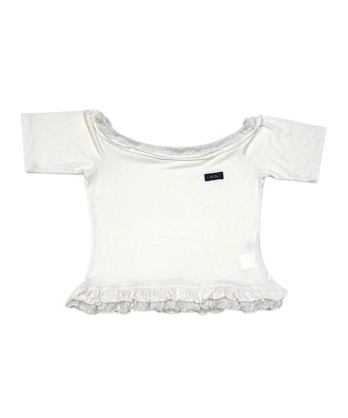 lilLilly(リルリリー)の「レースレイヤードトップス(Tシャツ/カットソー・レディース・アイボリー/ホワイト系その他/グレー・FREE)」の6枚目の写真