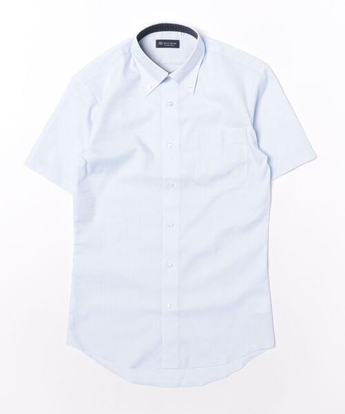 TOKYO SHIRTS(トウキョウシャツ)の「【吸水速乾】 形態安定ノンアイロン ボタンダウン 半袖ビジネスワイシャツ(ビジネスシャツ・メンズ・サックスブルー・首回り37cm/首回り41cm/首回り39cm/首回り43cm/首回り42cm)」の6枚目の写真