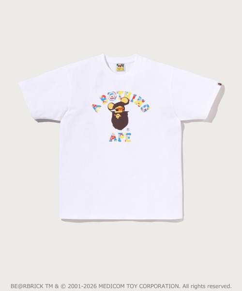 A BATHING APE(アベイシングエイプ)の「BAPE X MEDICOM TOY 30TH ANNIV. COLLEGE MILO TEE(Tシャツ/カットソー・メンズ・ホワイト/ブラック・MEDIUM/SMALL/X-LARGE/XX-LARGE/LARGE)」の2枚目の写真
