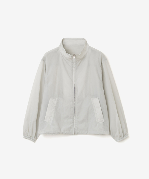YEARNING(イヤニング)の「SHEER LIGHTWEIGHT ZIP-UP, LIGHT GREY(ナイロンジャケット・レディース・その他・FREE)」の5枚目の写真