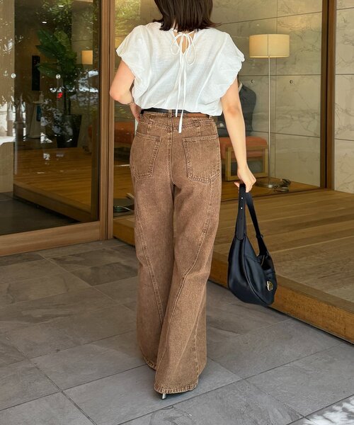 Thevon（ゼボン）の「チョーカー付きバルーンスリーブブラウス（シャツ/ブラウス・レディース・ブラック/オフホワイト/ブルー・FREE）」の10枚目の写真