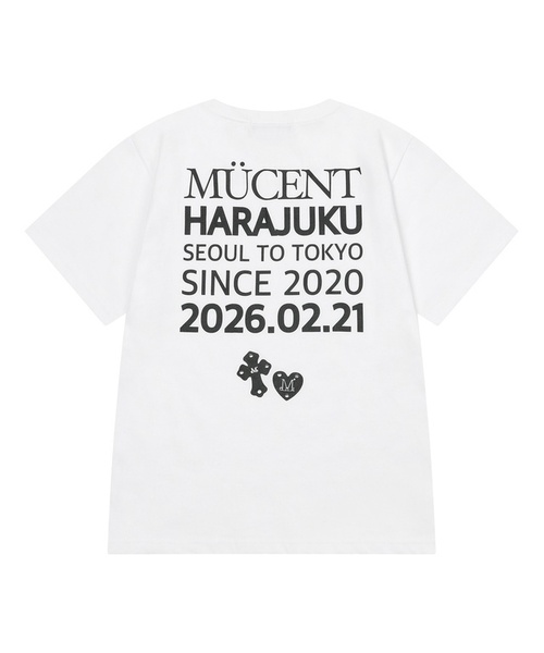 MUCENT（ムセント）の「フロムハラジュク バックレタリング 半袖Tシャツ (2カラー)（Tシャツ/カットソー・レディース・ホワイト/ブラック・FREE）」の2枚目の写真