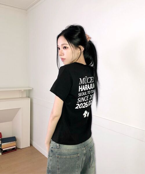 MUCENT（ムセント）の「フロムハラジュク バックレタリング 半袖Tシャツ (2カラー)（Tシャツ/カットソー・レディース・ホワイト/ブラック・FREE）」の3枚目の写真