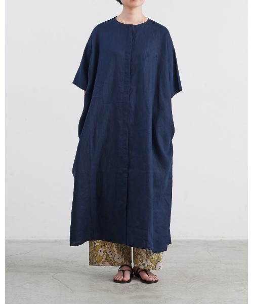 HEAVENLY(ヘブンリー)の「【 HEAVENLY / ヘブンリー 】 Linen Waist Ribbon Onepiece / リネン ウエストリボン ワンピース 2636012 DLI(ワンピース・レディース・ダークブルー/オフホワイト・FREE)」の10枚目の写真