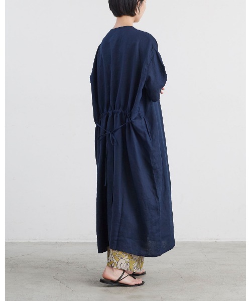 HEAVENLY(ヘブンリー)の「【 HEAVENLY / ヘブンリー 】 Linen Waist Ribbon Onepiece / リネン ウエストリボン ワンピース 2636012 DLI(ワンピース・レディース・ダークブルー/オフホワイト・FREE)」の12枚目の写真