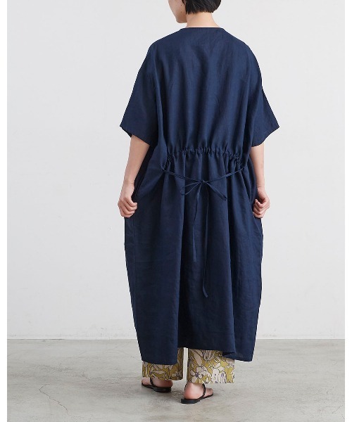HEAVENLY(ヘブンリー)の「【 HEAVENLY / ヘブンリー 】 Linen Waist Ribbon Onepiece / リネン ウエストリボン ワンピース 2636012 DLI(ワンピース・レディース・ダークブルー/オフホワイト・FREE)」の13枚目の写真