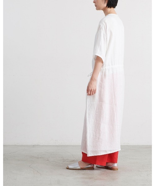 HEAVENLY(ヘブンリー)の「【 HEAVENLY / ヘブンリー 】 Linen Waist Ribbon Onepiece / リネン ウエストリボン ワンピース 2636012 DLI(ワンピース・レディース・ダークブルー/オフホワイト・FREE)」の5枚目の写真