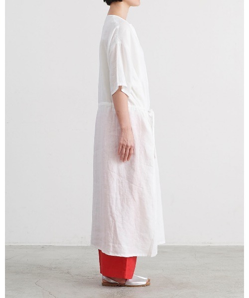 HEAVENLY(ヘブンリー)の「【 HEAVENLY / ヘブンリー 】 Linen Waist Ribbon Onepiece / リネン ウエストリボン ワンピース 2636012 DLI(ワンピース・レディース・ダークブルー/オフホワイト・FREE)」の7枚目の写真