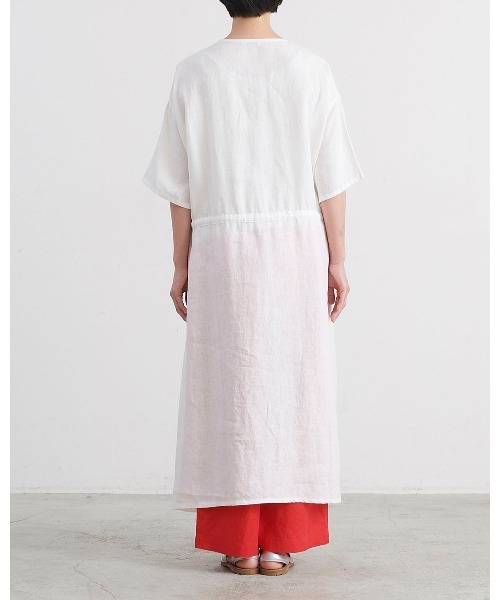 HEAVENLY(ヘブンリー)の「【 HEAVENLY / ヘブンリー 】 Linen Waist Ribbon Onepiece / リネン ウエストリボン ワンピース 2636012 DLI(ワンピース・レディース・ダークブルー/オフホワイト・FREE)」の8枚目の写真