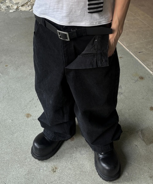 Lee fi Ne(リファイン)の「【Lee fi Ne】Phantom Dual Layer Jeans / 【リファイン】ファントムダブルレイヤードデニムパンツ<着用動画あり>(デニムパンツ・メンズ・ブラック・01/02)」の6枚目の写真