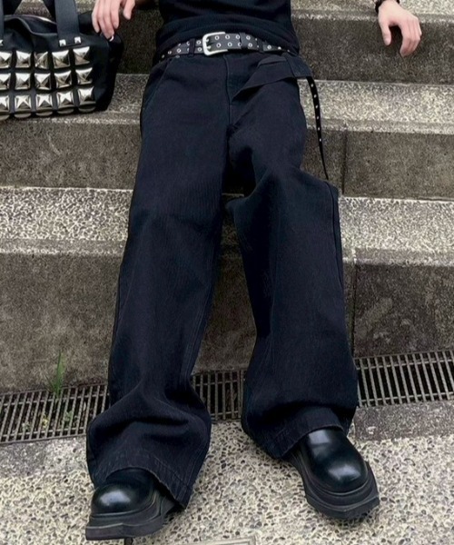 Lee fi Ne(リファイン)の「【Lee fi Ne】Phantom Dual Layer Jeans / 【リファイン】ファントムダブルレイヤードデニムパンツ<着用動画あり>(デニムパンツ・メンズ・ブラック・01/02)」の2枚目の写真