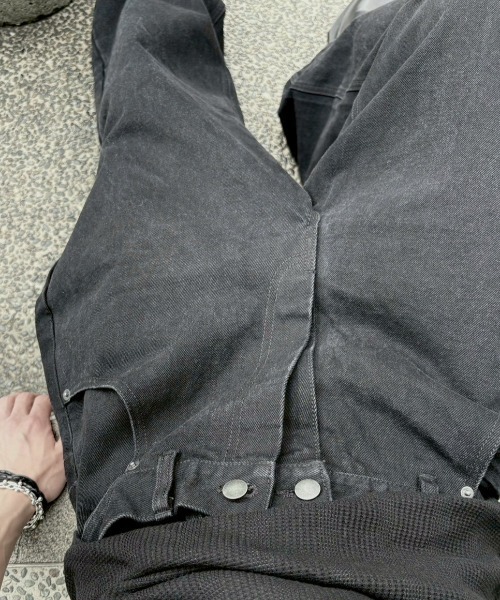 Lee fi Ne(リファイン)の「【Lee fi Ne】Phantom Dual Layer Jeans / 【リファイン】ファントムダブルレイヤードデニムパンツ<着用動画あり>(デニムパンツ・メンズ・ブラック・01/02)」の20枚目の写真