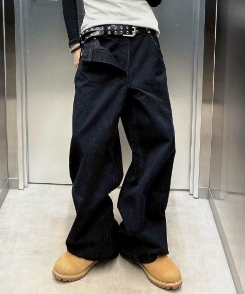 Lee fi Ne(リファイン)の「【Lee fi Ne】Phantom Dual Layer Jeans / 【リファイン】ファントムダブルレイヤードデニムパンツ<着用動画あり>(デニムパンツ・メンズ・ブラック・01/02)」の4枚目の写真