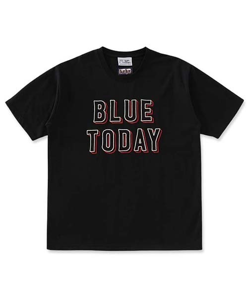 BLUE BLUE(ブルーブルー)の「gym master × BLUE BLUE /エンブロイダリー BLUE TODAY Tシャツ(Tシャツ/カットソー・メンズ・ブラック/ホワイト・L/M/S/XL)」の2枚目の写真