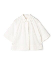 アイレットダイヤエンブロイダリー ハーフスリーブシャツブラウス