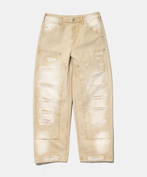 Universal Style Wear（ユニバーサルスタイルウェア）の「Universal Style Wear/ユニバーサルスタイルウェア　Damage double knee pants（その他パンツ・メンズ・ベージュ/ブラック・X-LARGE/LARGE/MEDIUM）」の2枚目の写真