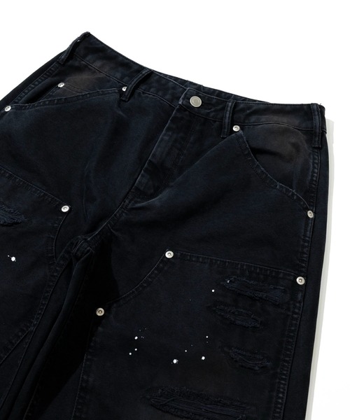 Universal Style Wear（ユニバーサルスタイルウェア）の「Universal Style Wear/ユニバーサルスタイルウェア　Damage double knee pants（その他パンツ・メンズ・ベージュ/ブラック・X-LARGE/LARGE/MEDIUM）」の10枚目の写真