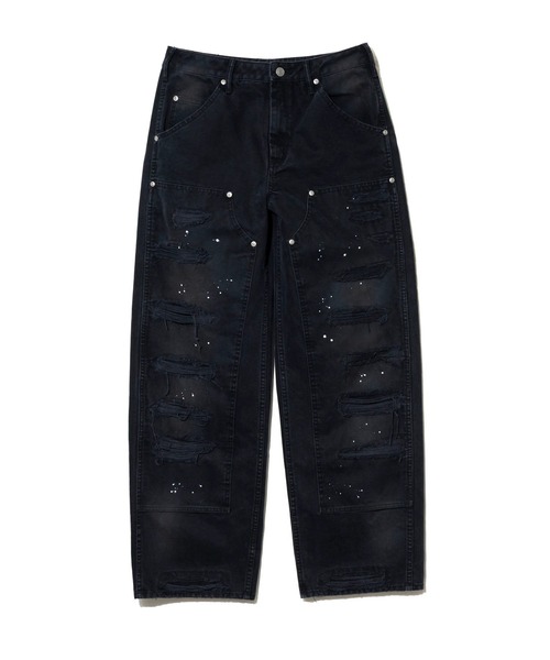 Universal Style Wear（ユニバーサルスタイルウェア）の「Universal Style Wear/ユニバーサルスタイルウェア　Damage double knee pants（その他パンツ・メンズ・ベージュ/ブラック・X-LARGE/LARGE/MEDIUM）」の4枚目の写真