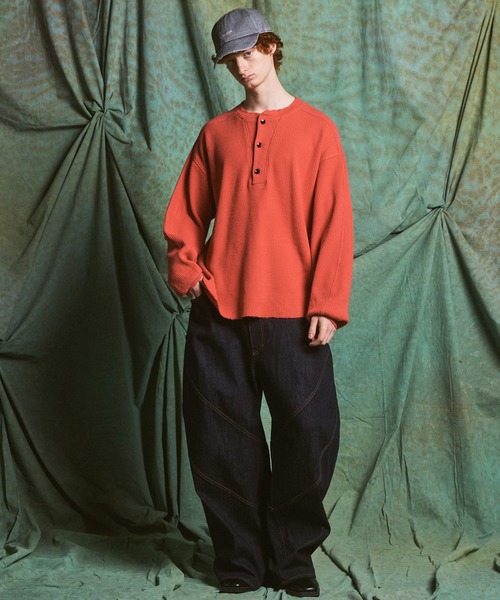 MAISON SPECIAL(メゾンスペシャル)の「《UNISEX》Ovoid Silhouette Prime-Wide Denim Pants/オボイドシルエットプライムワイドデニムパンツ【MAISON SPECIAL/メゾンスペシャル】■セットアップ対応■(デニムパンツ・メンズ・ネイビー/ブラック・2/1/0)」の22枚目の写真