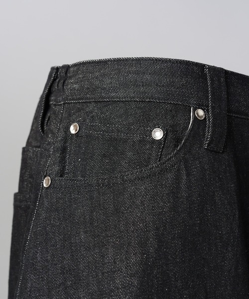 MAISON SPECIAL(メゾンスペシャル)の「《UNISEX》Ovoid Silhouette Prime-Wide Denim Pants/オボイドシルエットプライムワイドデニムパンツ【MAISON SPECIAL/メゾンスペシャル】■セットアップ対応■(デニムパンツ・メンズ・ネイビー/ブラック・2/1/0)」の19枚目の写真