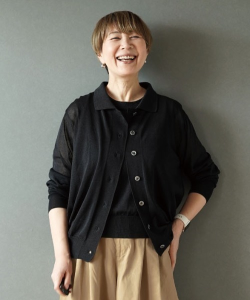 nowos ポロカーディガン THREE FIFTY STANDARD 金子敦子さんと作った日本製