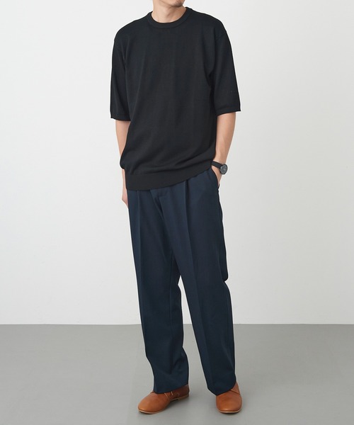 SETUP7(セットアップセブン)の「【SETUP7】12GニットTシャツ 6412-902(Tシャツ/カットソー・メンズ・チャコールグレー/ネイビー/ホワイト/ブラック・M/L)」の19枚目の写真